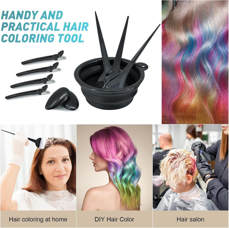 Xarchy 10 Pc Hair Bleach Kit - Hair Coloring Products With Dye Brush, Color Bowl, Earmuffs, Clip for Salon Bleaching & Highlighting - Image 5